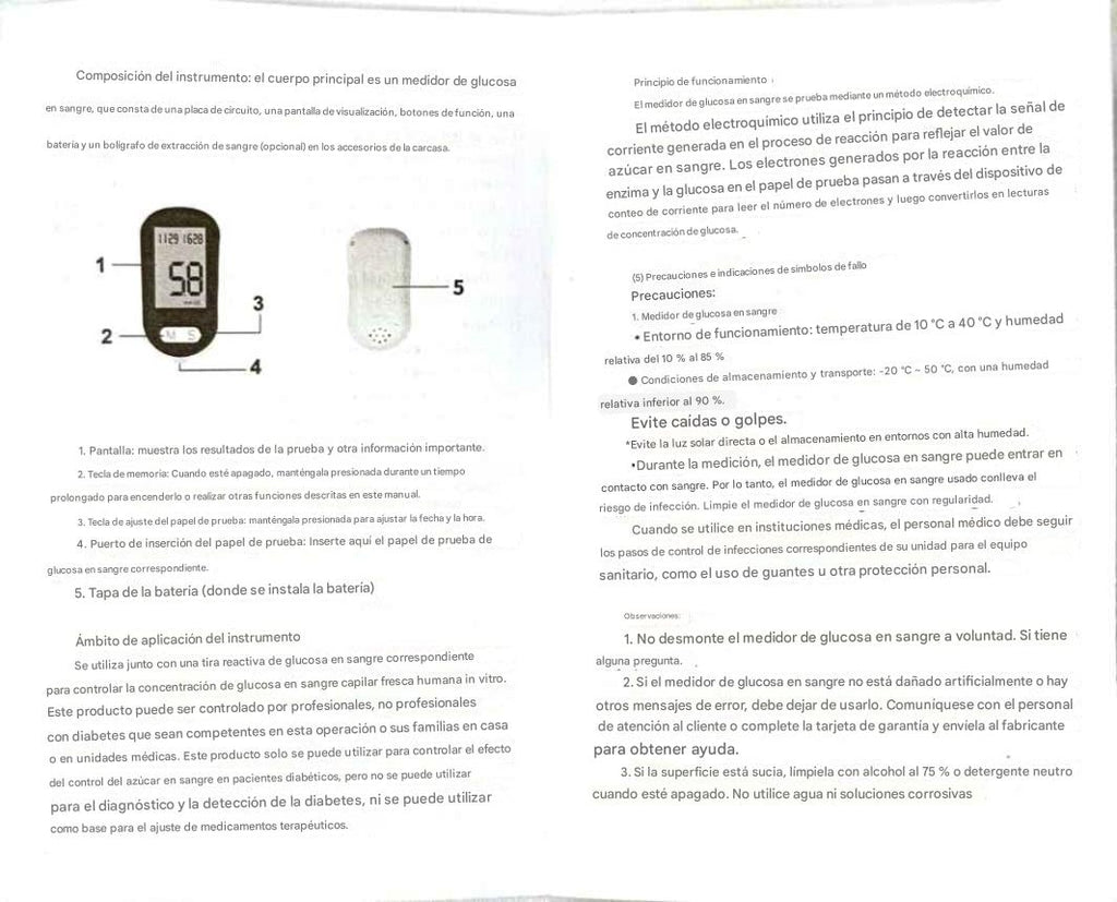 Kit Medidor de Glucosa Portatil Lancetas