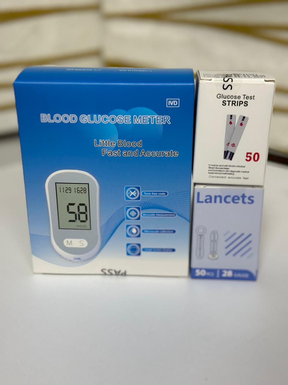 Kit Medidor de Glucosa Portatil Lancetas
