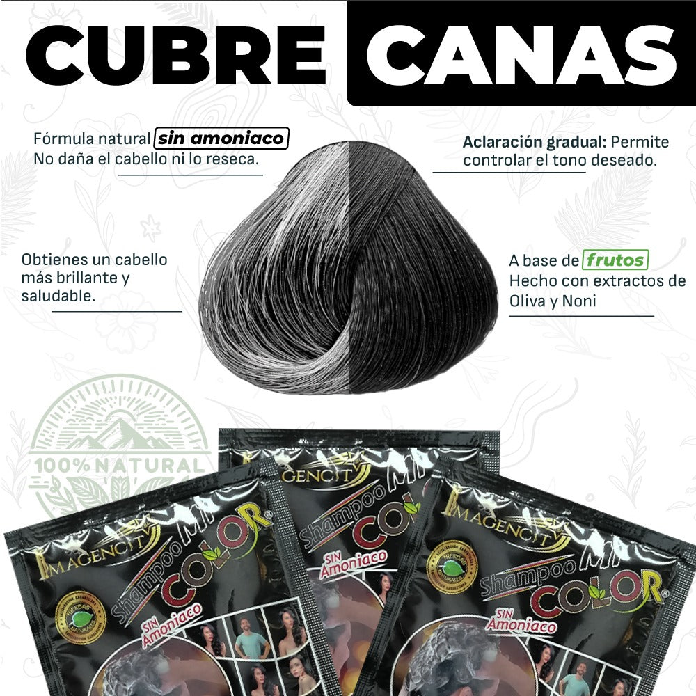Tinte natural cubrecanas 10 unidades
